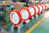 اثنان PCS تصميم الجسم PTFE Liner Butterfly Valves PN10 PN16 CLASS150