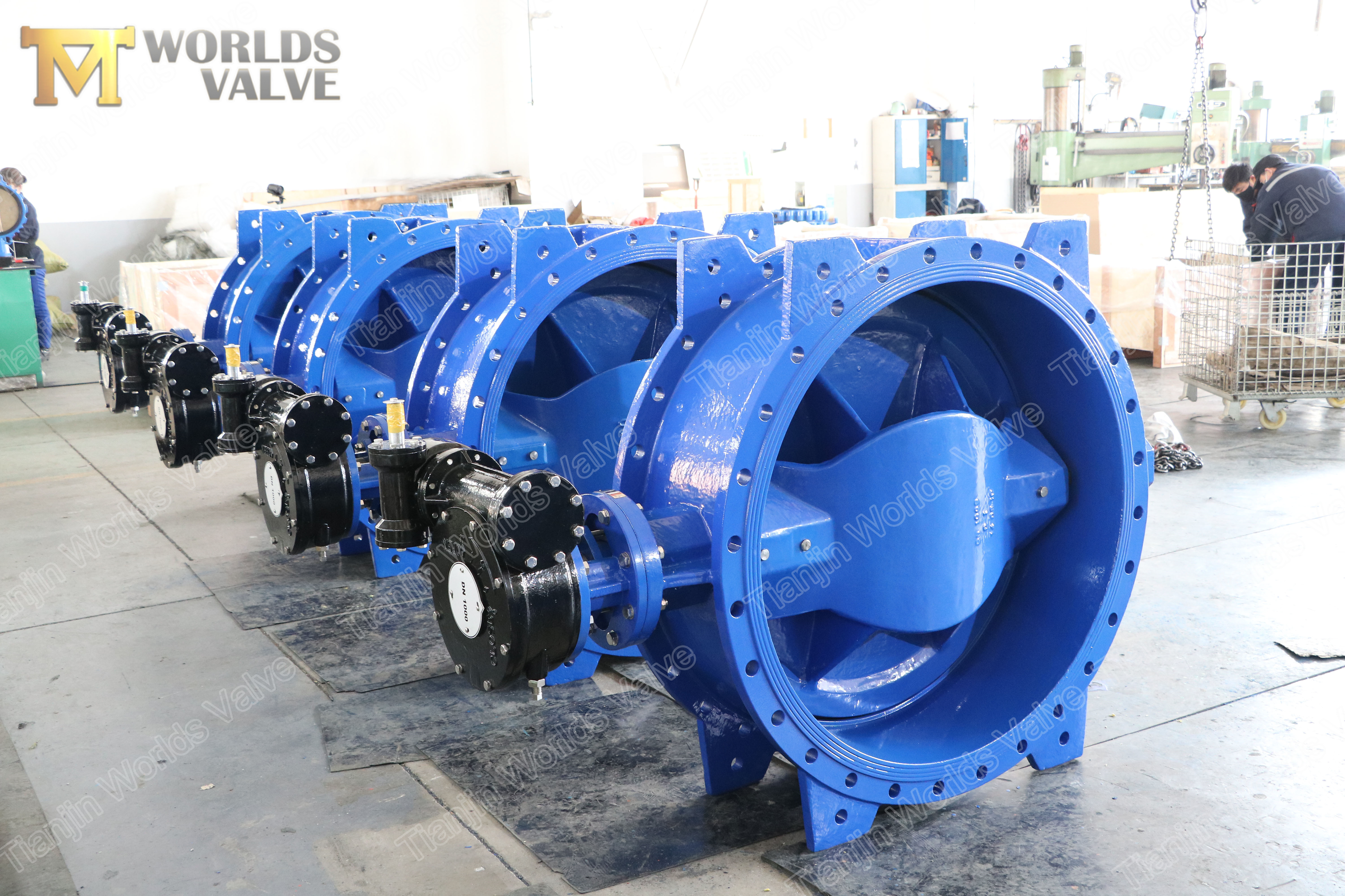 2 EN558 Series 13 و Series 14 Double Flanged Butterfly صمام