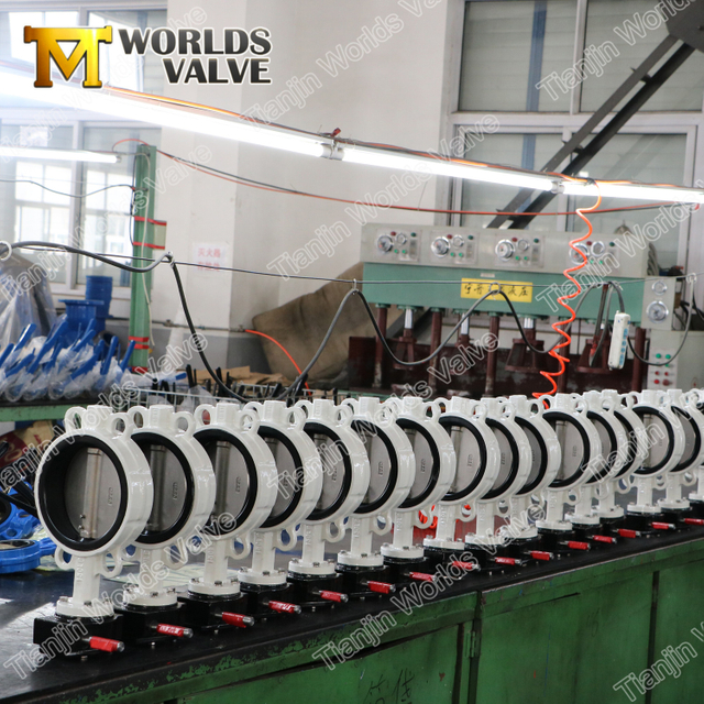 علبة التروس CF8M القرص فراشة صمام الغذاء الصف مع acs المعتمدة