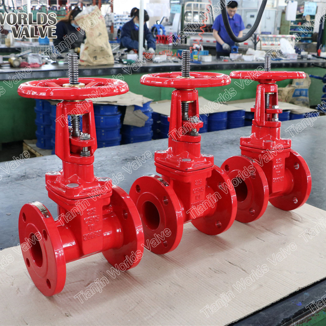 ارتفاع الجذعية صمام بوابة المطاط إسفين الحديد الزهر للضغط المنخفض