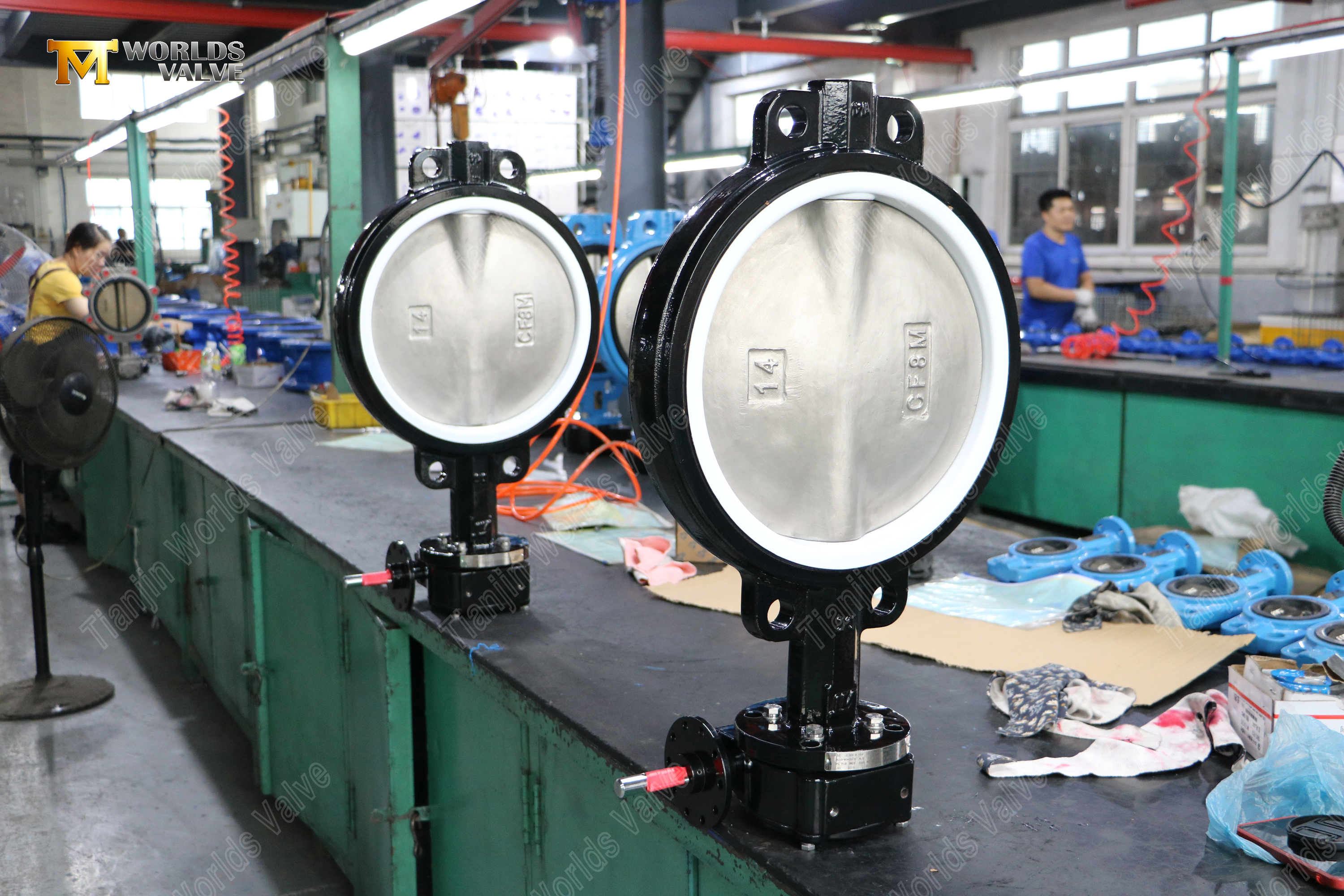 صمام الفراشة برقاقة حديد الدكتايل مع مقعد PTFE وقرص CF8M (8).jpg