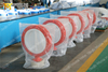 اثنان PCS تصميم الجسم PTFE Liner Butterfly Valves PN10 PN16 CLASS150