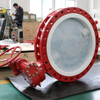 PTFE / PFA Liner Butterfly Valve API609 EN593 قياسي