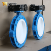 Lug Type PTFE SEAT وصمامات فراشة القرص مع معدات الدودة