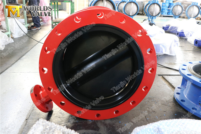 OEM المطاط الكامل المغلفة بصمامات فراشة ذات حواف مزدوجة