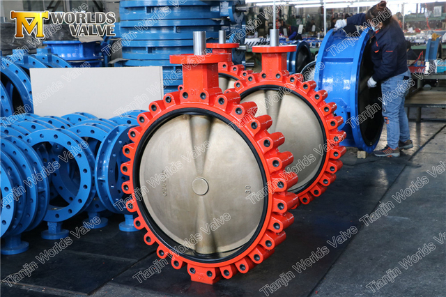 DN750 30 بوصة صمام فراشة العروة مع قرص من الألومنيوم البرونزي