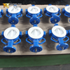 PTFE صمام فراشة الويفر المبطن بالكامل
