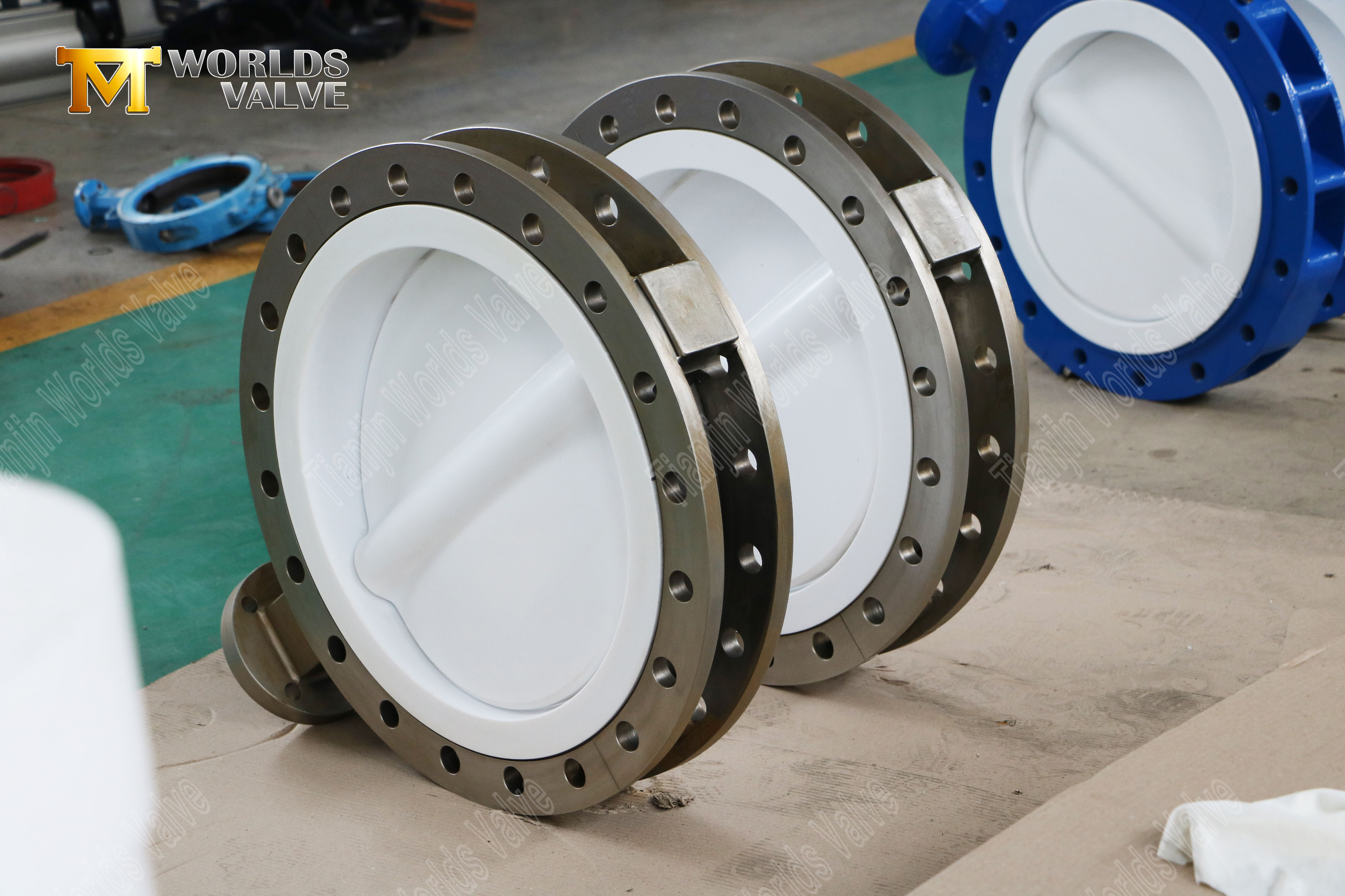 CF8M مقسمة صمام فراشة الجسم مع قرص PTFE و SEAT-3 (2)