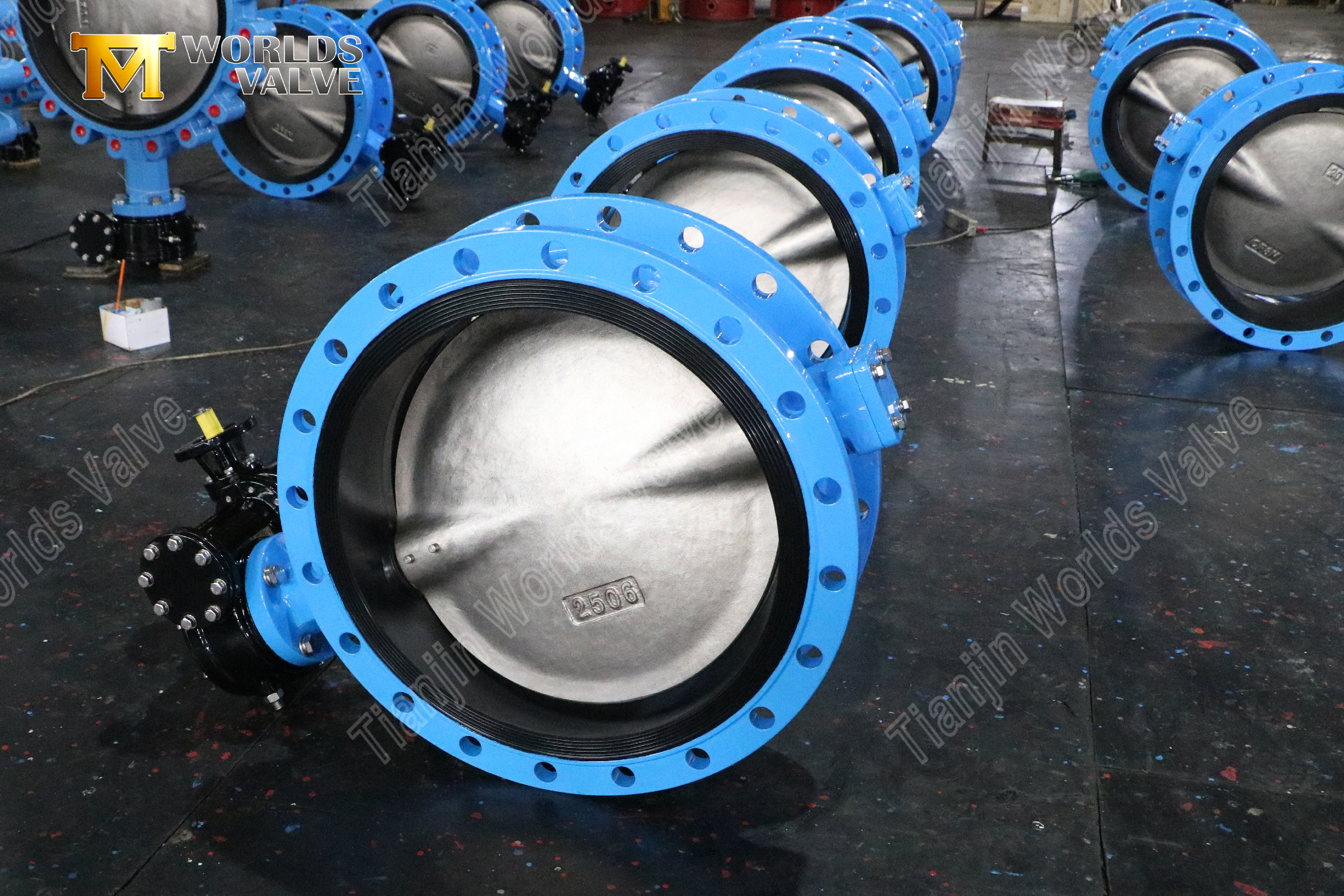صمام فراشة مزدوج الحواف مع قرص CF8M-1