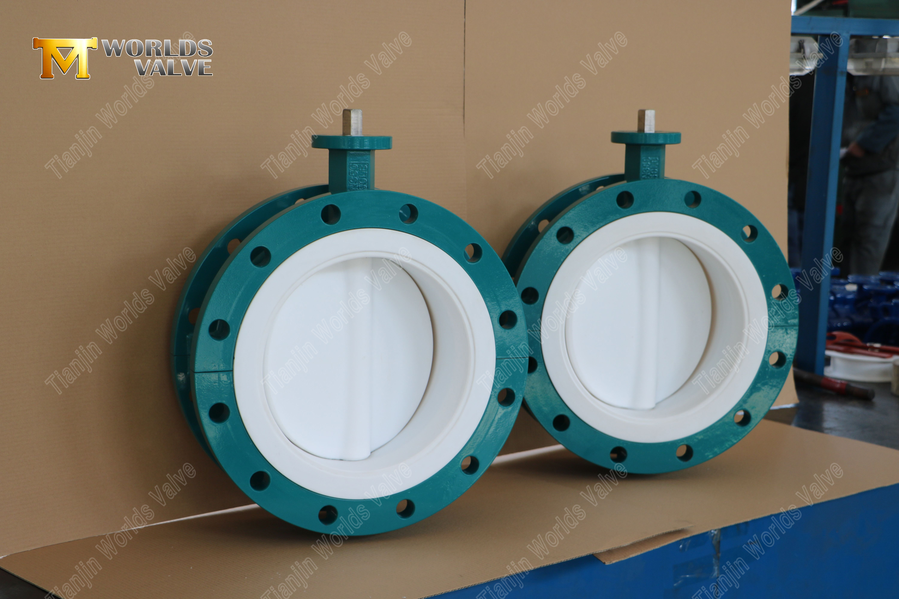 صمامات الفراشة ذات الحواف المبطنة بـ PTFE-1 (2)