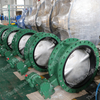 AWWAC504 C516 Double Flanged ينتهي صمام فراشة