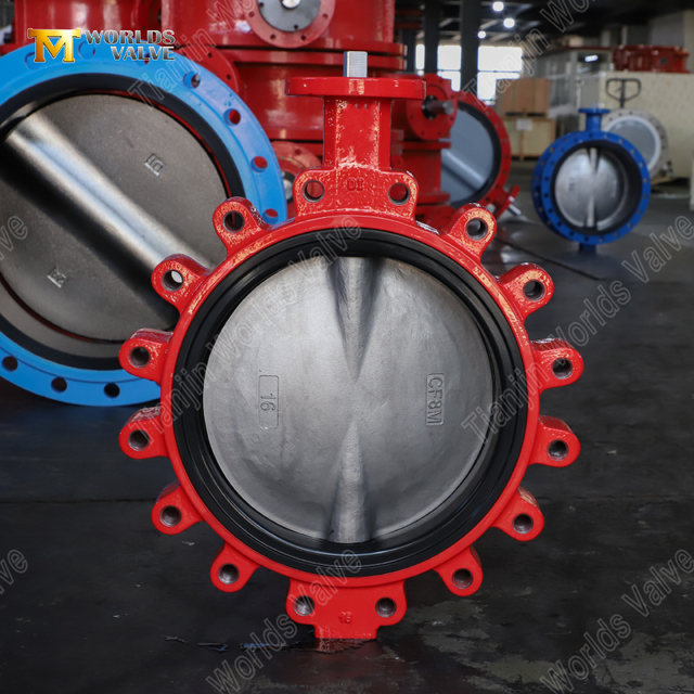 صمام فراشة من نوع العروة مع مقعد EPDM قابل للاستبدال | قرص DI Body CF8M | مورد تصنيع المعدات الأصلية