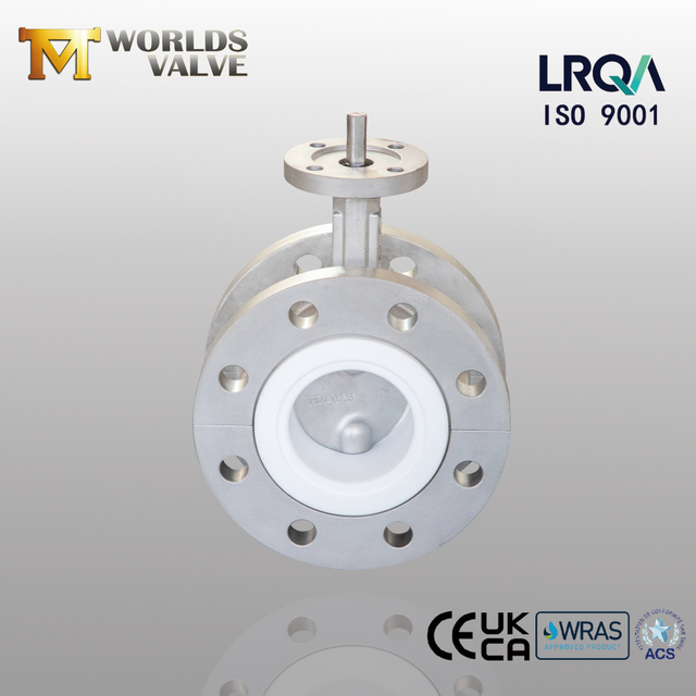 PTFE مقعد وصمامات قرص الفولاذ المقاوم للصدأ