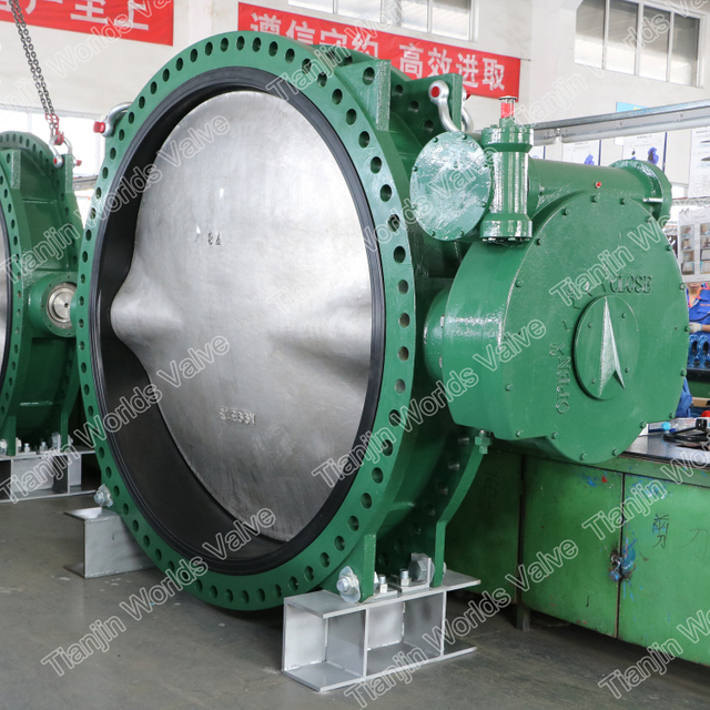 AWWAC504 C516 Double Flanged ينتهي صمام فراشة