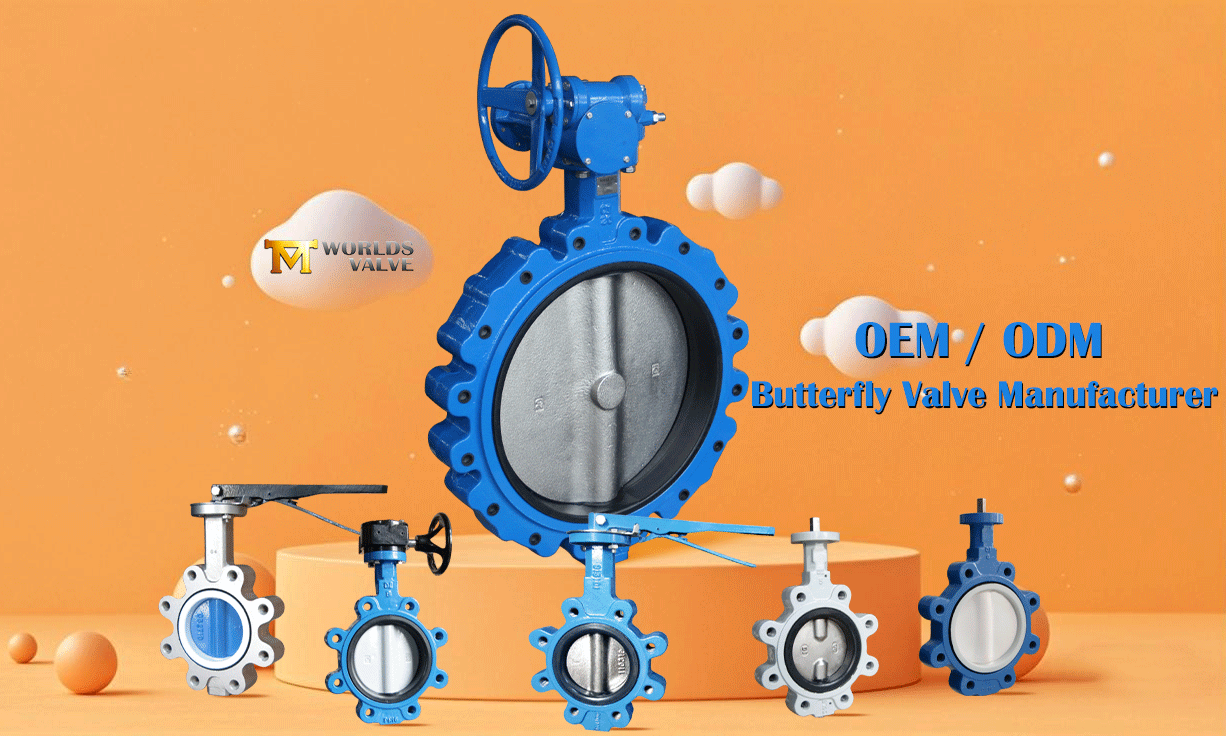 EPDM SEAT DI LUG Butterfly Valve مع معدات الدودة