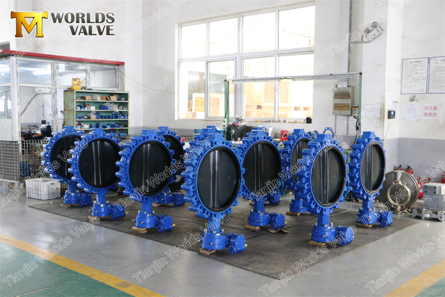 صمام الفراشة القرصي المطلي بالصلب مع محرك هوائي مزدوج الفعل