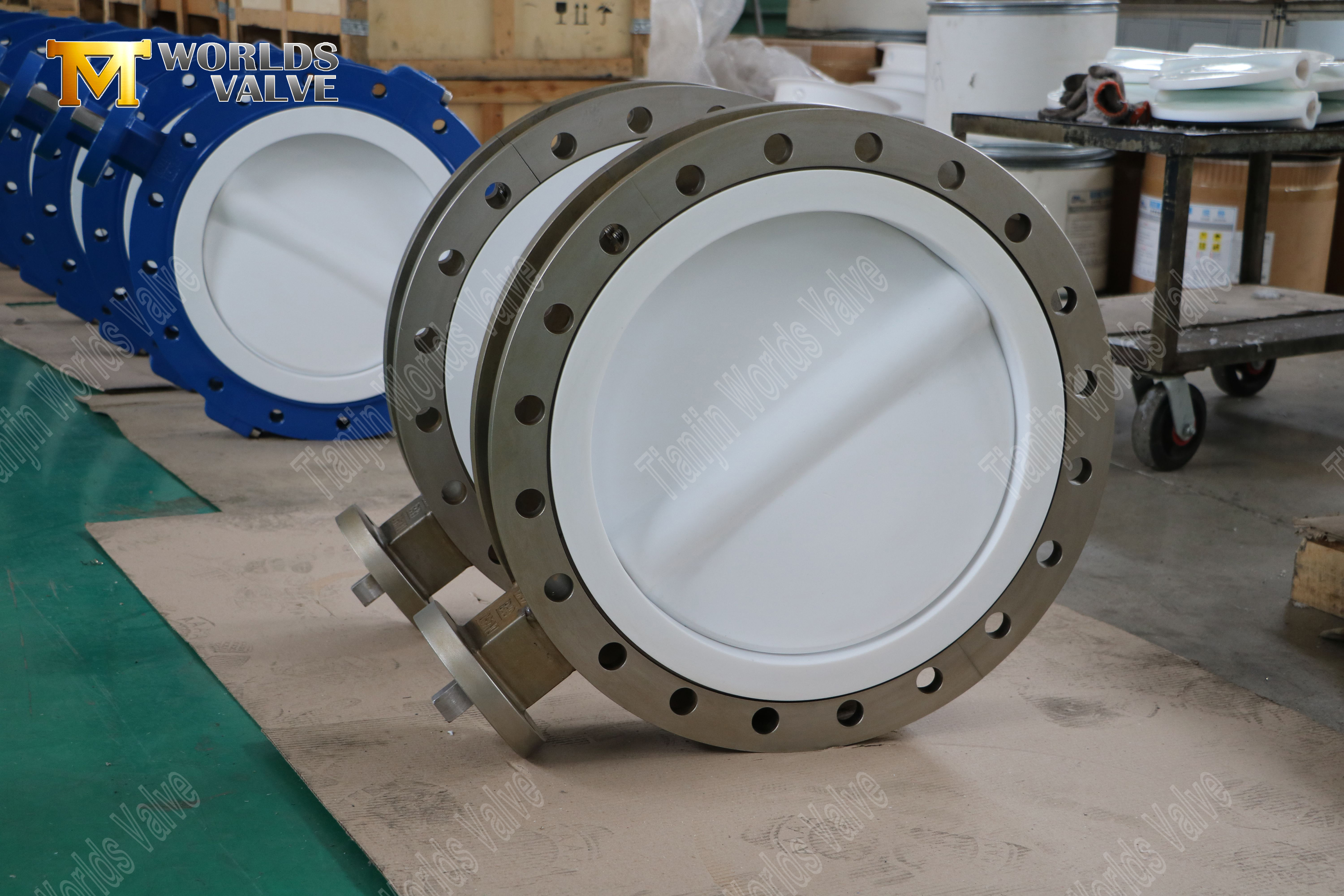 CF8M مقسمة صمام فراشة الجسم مع قرص PTFE و SEAT-3 (1)