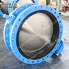 AWWA C504 Double Flange Butterfly Valve AWWAC207 اتصال شفة مع مشغل علبة التروس