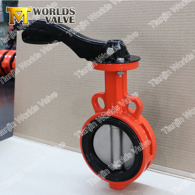 صمام فراشة نوع الرقاقة مع مقعد مطاطي قابل للاستبدال