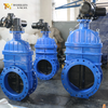 صمام بوابة جذعي غير مرتفع DN600 بجسم من حديد الدكتايل ومقعد EPDM | المحرك الكهربائي