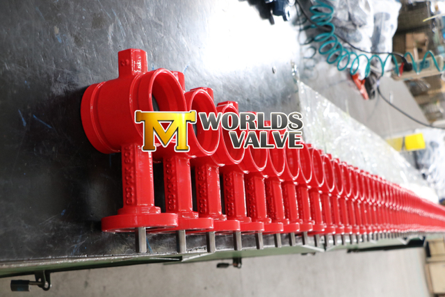 صمام الفراشة المخدد مع قرص مغطى بالمطاط