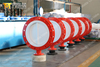 اثنان PCS تصميم الجسم PTFE Liner Butterfly Valves PN10 PN16 CLASS150