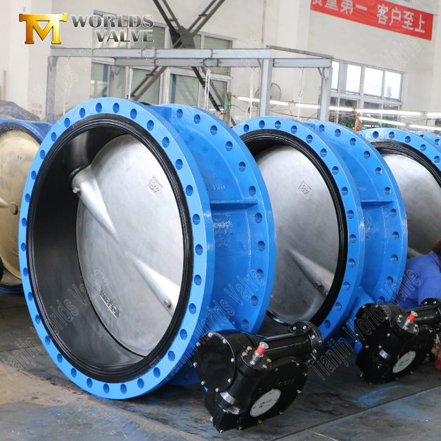 صمام فراشة مزدوج ذو حواف مع جسم وقرص كامل SS | حل صناعي مقاوم للتآكل