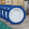 Lug Type PTFE SEAT وصمامات فراشة القرص مع معدات الدودة