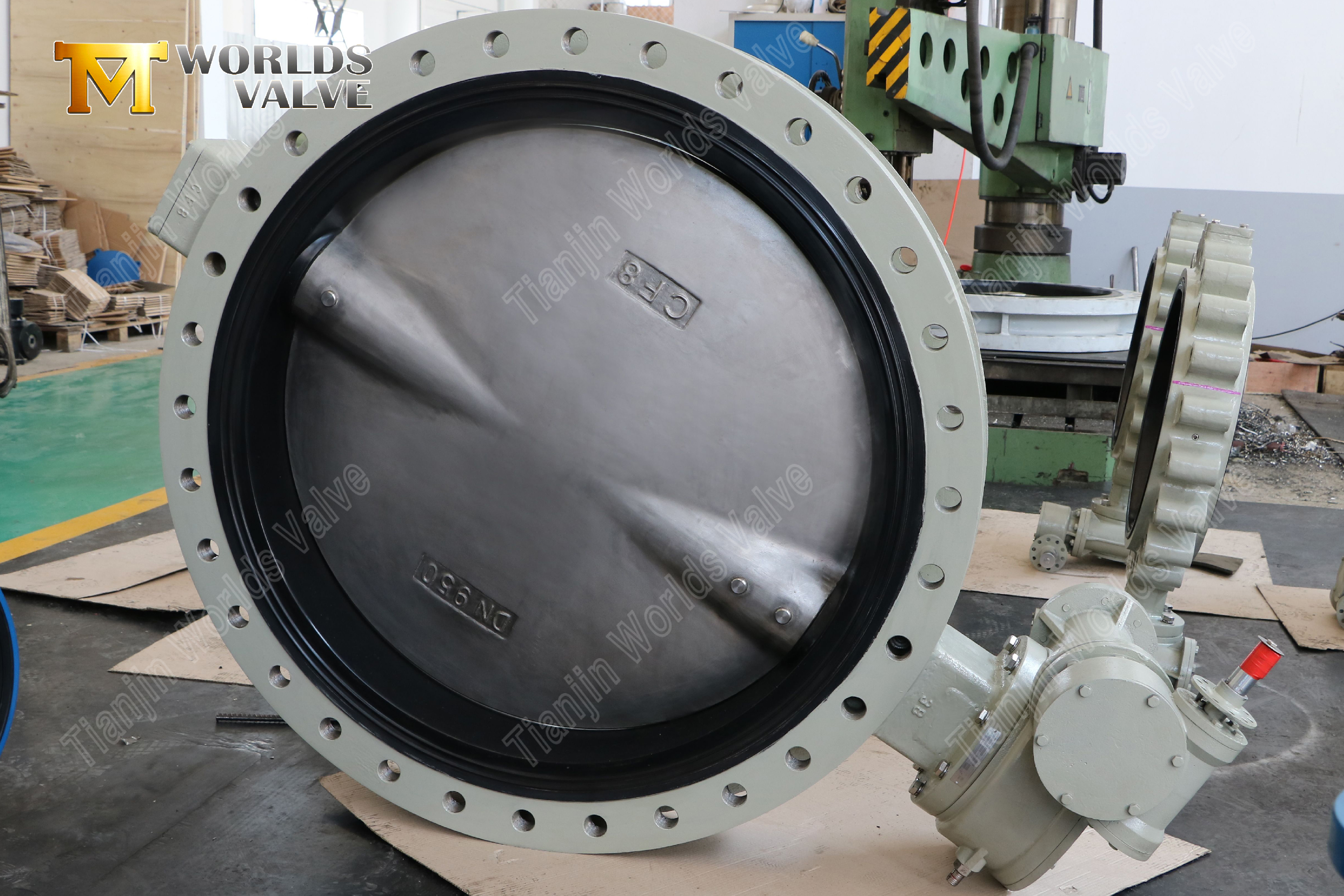 صمام الفراشة على شكل حرف U مع قرص CF8M و EPDM مقعد EPDM محلول التحكم عالي الكفاءة -1 (1)