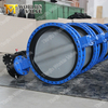 Flanged U نوع فراشة صمام مع مطاط EPDM الكامل اصطف