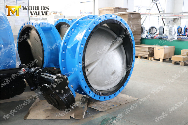 ANSI Class 150 FF RF مقعد مطاطي ذو حواف مزدوجة بصمام فراشة ذو حواف مزدوجة