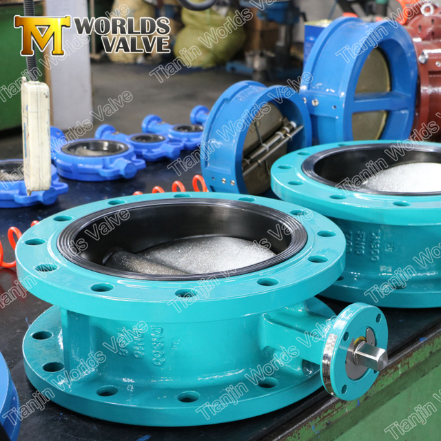 صمام فراشة ذو شفة مزدوجة مع مقعد مبركن