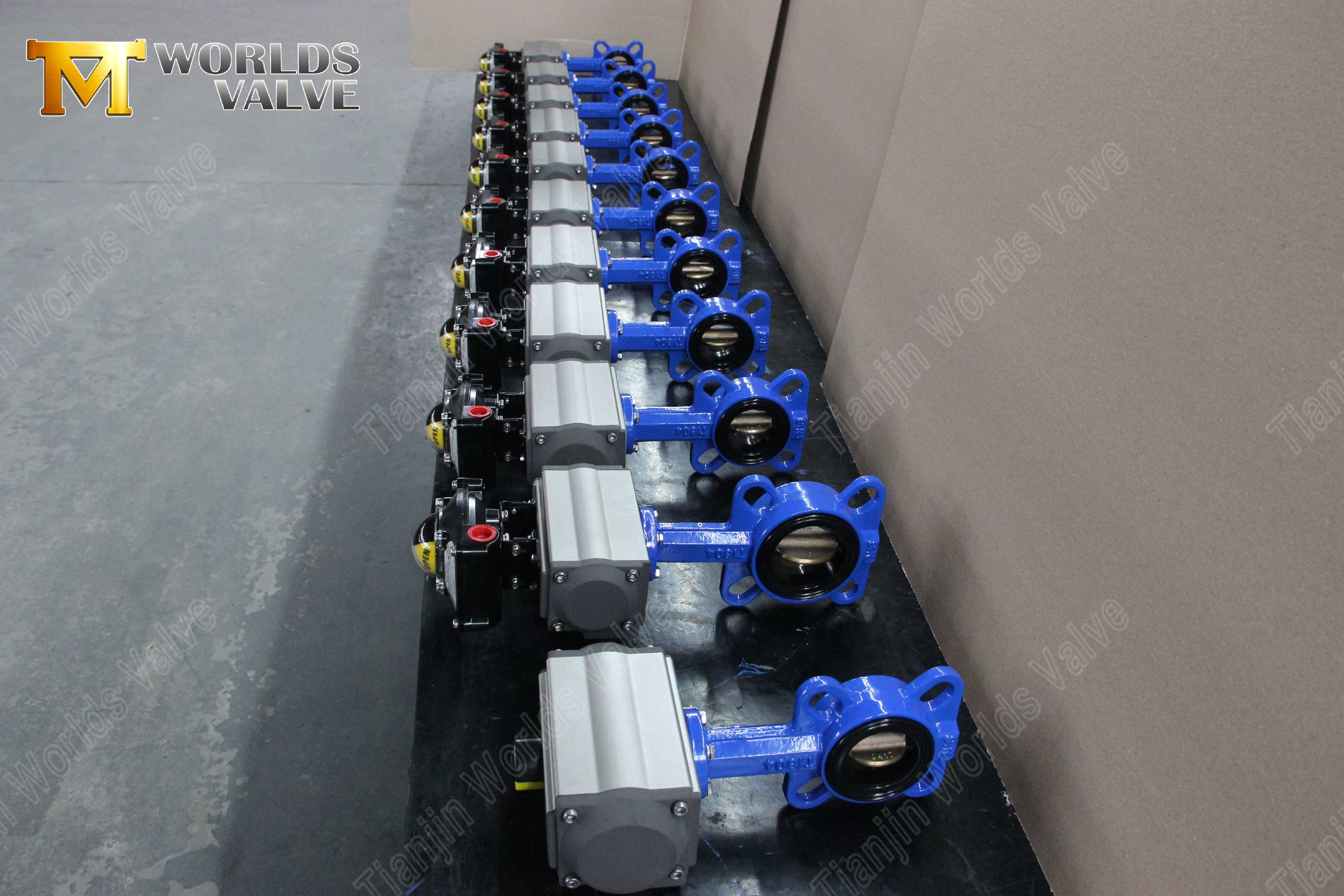 صمام فراشة الويفر الهوائي مع قرص برونزي C95400 ومفتاح حد صغير الحجم مورد OEM (9)