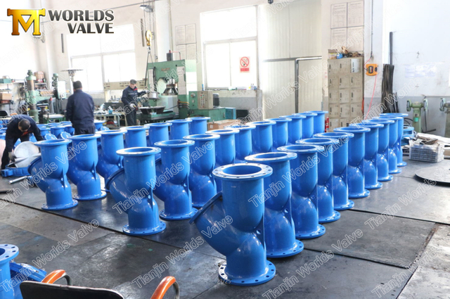 مصفاة من الحديد المصبوب من النوع Y مع مرشح شاشة Ss