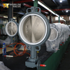 صمام الفراشة برقاقة حديد الدكتايل مع مقعد PTFE وقرص CF8M