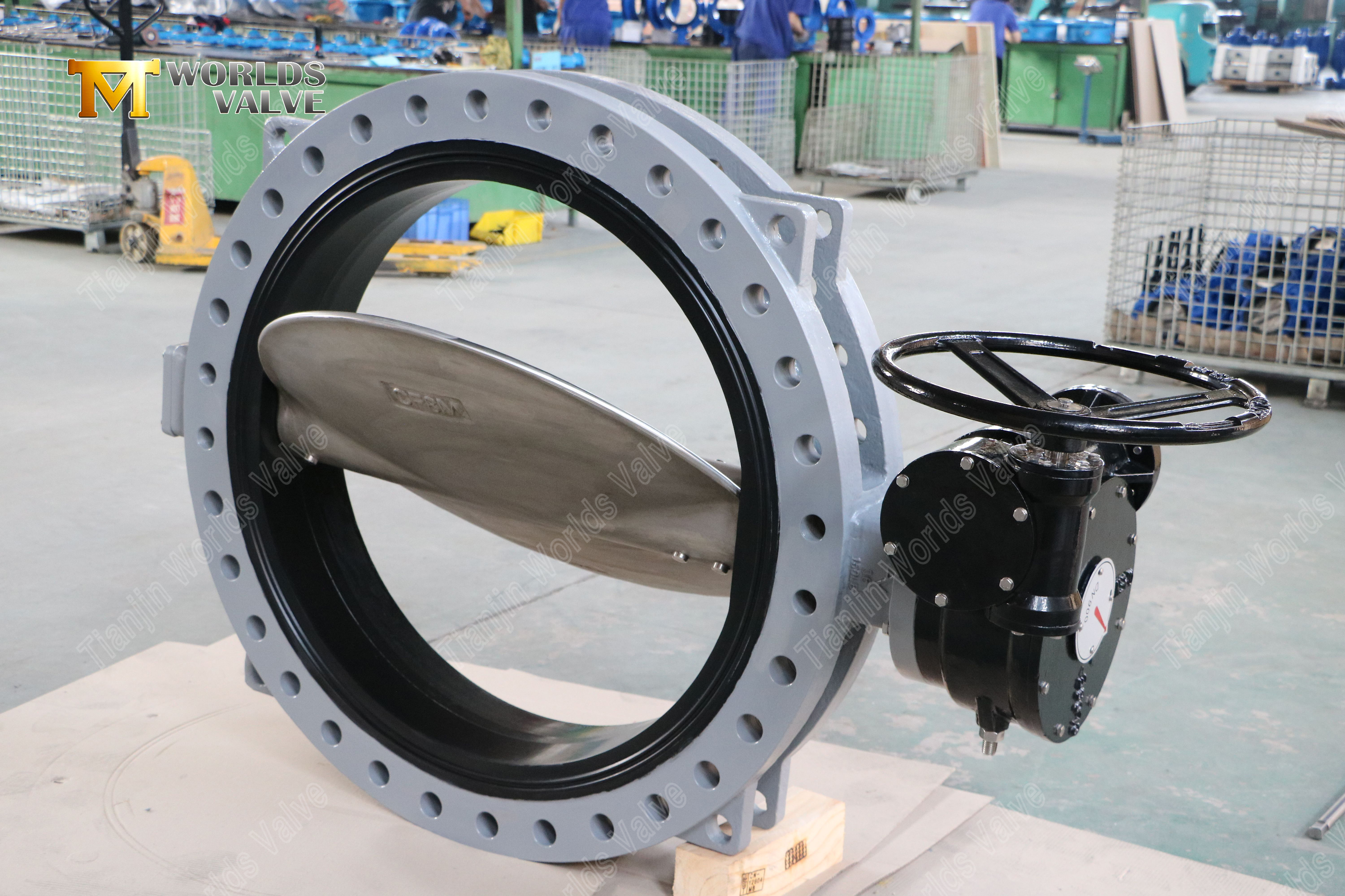 صمام الفراشة على شكل حرف U مع قرص CF8M و EPDM مقعد EPDM محلول التحكم عالي الكفاءة -1 (3)
