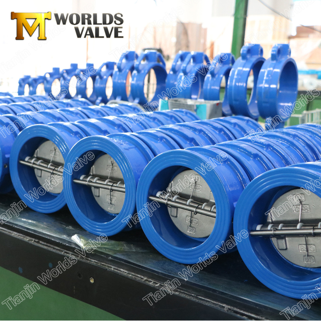 ISO5752 API594150LB صمام فحص يتأرجح بباب مزدوج بسكويت الويفر