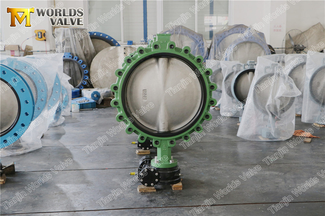 صمام الفراشة المرن المسحوبة والمزودة بضغط DN600